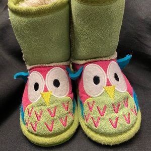 Lazy One-Kids‎ Owl Boots-XXS(4/5), Green